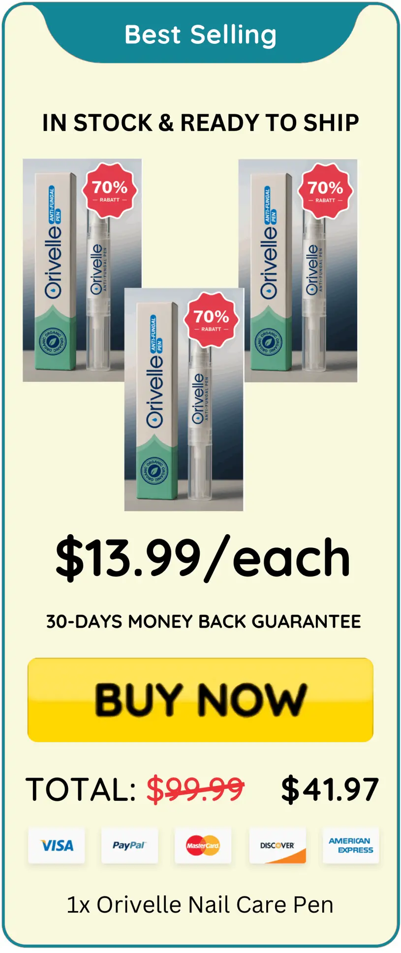 Orvalle Nail Fungus Pen offer price – Orvalle